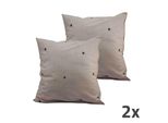 Home Elements Federa 40X40 Cm, Set Di 2, Punto Grigio