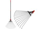Rastrello Per Foglie Strend Pro R114, 15 Lamelle, A Ventaglio, Regolabile, Manico In Metallo