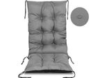 Cuscino Per Mobili Da Giardino Kinggarden Cuscino Per Sedia Da Giardino In Pvc-Codura Cuscino Per Seduta 50X50X80 Cm, Grigio