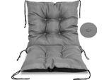 Cuscino Per Mobili Da Giardino Kings Cuscino Per Sedia Da Giardino In Pvc-Cordura Cuscino Per Seduta 50X50X50 Cm Grigio