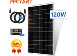 120 W 12 Volt Pannello Solare Monocristallino Sistema Solare Camper Set Completo Cella Solare Ideale Per Caricare Batterie 12 V Camper Giardino Camper Barca