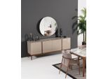 Credenza Soggiorno Con Specchio Set Da Pranzo Legno Nuovo Stile Moderno