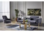 Set Da Salotto Set Da Divano 3+1 Posti Blu Jvmoebel