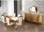 Set Sala Da Pranzo Tavolo 6X Sedie Credenza Specchio Set Da Pranzo 9 Pezzi