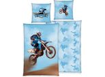 Set Di Biancheria Da Letto Motocross 2 Pezzi 135X200 Cm 100% Microfibra