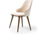 Sedia Da Pranzo Beige Tessile 86 X 83 X 70 Cm Jvmoebel