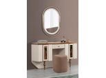 Tavolino Da Toilette In Legno Beige 141 X 48 X 84 Cm Jvmoebel