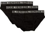Slip Uomo Bikkembergs Confezione 3 Pezzi Mutande Elastico A Vista Cotone Elasticizzato Underwear Articolo BKK1USP02TR Tri-Pack, Black, M - Eu M - Us S - Fr 3, Cotone 95%,Spandex 5%