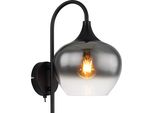 Lampada Da Parete Per Interni Con Interruttore Lampada Da Parete In Vetro Fumé Faretto Da Parete Nero 15548W