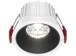 Maytoni Alfa Led Downlight, Luce Da Incasso 15W Dimmerabile Nero/Bianco 90Ra Ø8,5Mm Bianco Neutro