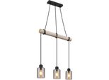 Globo Lighting|Lampada A Sospensione In Metallo Nero Opaco, 3X E27
