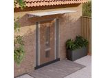 Tettoia Per Porta The Living Store Grigio E Trasparente 239X90 Cm In Policarbonato