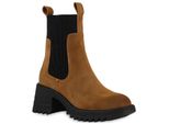 Van Hill Stivaletti Classici Leggermente Foderati Da Donna Scarpe Con Suola Profilata 839708, Colore: Marrone Chiaro, Taglia: 37