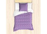 Abakuhaus Set Copripiumino Rosa Scuro Per Letti Singoli, Farfalle, Fiori E Pois, Antiacaro, Adatto A Chi Soffre Di Allergie, Con Federa, 135 Cm X 200 Cm - 80 X 80 Cm, Malva Scuro Magenta