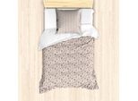 Abakuhaus Set Copripiumino Marrone Paisley Per Letti Singoli, Motivi Floreali Antichi, Antiacaro E Anallergico Con Federa, 135 Cm X 200 Cm - 80 X 80 Cm, Cioccolato E Bianco