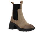 Van Hill Stivaletti Classici Leggermente Foderati Da Donna Scarpe Con Suola Profilata 839708, Colore: Khaki, Taglia: 37
