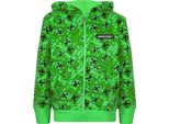 Minecraft - Felpa Con Cappuccio Per Ragazzi NS7276 (146-152) (Verde/Nero)