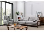 Set 2 Pezzi Divano Soggiorno Tre Posti Divano Moderno Poltrona Tessile
