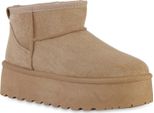 Van Hill Stivali Con Plateau Foderati Caldi Da Donna Scarpe Invernali Con Suola Profilata 840609, Colore: Khaki, Taglia: 41