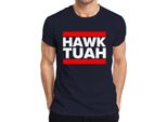 Maglietta Hawk Tuah Funny Meme Uomo, Navy, L