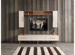 Parete Attrezzata Porta Tv Credenza Soggiorno Moderno Mensole Pensili Legno Nuovo