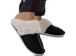 Pantofole Morbide Da Donna Slipon Pantofole Alma Nero Taglia 36/37
