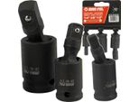 MAR-POL Presa A Urto Con Snodo 1/2", 1/4"", 3/8"", Set Di 3 M58299"