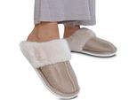 Pantofole Morbide Da Donna Slipon Pantofole Alma Brown Taglia 36/37
