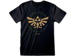 Nintendo Legend Of Zelda - Hyrule Kingdom Crest - Maglietta Nera - Taglia S