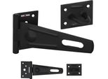 Kotarbau® Hasp 150 X 45 Mm Serratura A Catenaccio Acciaio Verniciato A Polvere Haspe Nero Serratura Di Sicurezza Scrocco Per Cancello Scrocco Per Cancello Da Giardino Scrocco Per Porta Meccanismo Di Chiusura Bloccabile