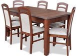 Set Sala Da Pranzo Tavolo Da Pranzo + 6X Sedie 7Pcs Tappezzeria Jvmoebel