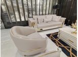 Set Di Divani 3+1 Posti Beige Moderno Jvmoebel