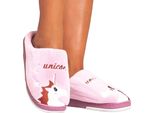 Pantofole Donna Pantofole Inverno Peluche Caldo Leggero Pantofole Unicorno Viola Dimensioni 36-37