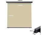 Mucola Tenda Da Sole Verticale Per Balcone Tenda Da Sole Laterale Schermo Privacy Frangivento Tenda Da Sole Per Balcone - 140X140Cm Beige