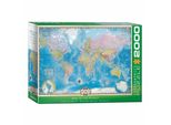 Eurographics Puzzle Mappa Del Mondo 2000 Pezzi