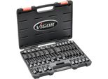 Vigor V6019 Set Di Cacciaviti Con Esagono Incassato ∙Quadro Cavo Da 3/8 Di Pollice (10 Mm) ∙ Profilo Esagonale ∙ 5 - 19 ∙ Numero Di Utensili: 30