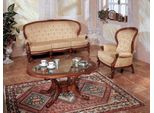 Set Di Divani Classici Divano Poltrona Tavolino Da Caffè Mobili Italiani 3Pcs.