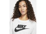 Nike W Nsw Tee Essntl Ls Icon Ftr Bianco/Nero S