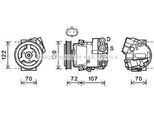 Prasco OLAK595 - Compressore Aria Condizionata Oe 13250608 Per Astra J, Meriva B (S10)