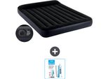 Intex Airbed - 2 Persone - 152 X 203 X 25 Cm - Blu - Pompa Inclusa - Kit Di Riparazione