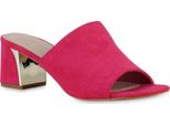 Van Hill Donna Mules Sandali Classico Tacco A Blocco Scarpe 840884, Colore: Fucsia, Taglia: 38
