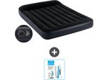 Intex Airbed - Letto Matrimoniale - 137 X 191 X 25 Cm - Blu - Pompa Inclusa - Kit Di Riparazione