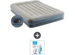 Intex Airbed - 2 Persone - 152 X 203 X 30 Cm - Grigio - Pompa Inclusa - Kit Di Riparazione