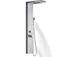 Yuenfong Pannello Doccia In Acciaio Inox Sistema Doccia Con Doccia A Pioggia, Doccia Massaggiante, Colonna Doccia Set Doccia Con Doccetta Per Bagno Doccia, Argento