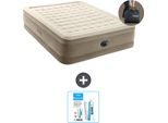Intex Airbed - 2 Persone - 152 X 203 X 46 Cm - Beige - Pompa Inclusa - Kit Di Riparazione