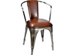 Set Di 2 Sedie Da Pranzo Imbottite Living - Marrone/Lucido