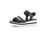 Gabor Nappa Metallic Black Sandalo Da Donna In Nero, Misura 7
