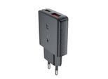 Acefast Caricabatterie Veloce Pd 30W Gan Usb-A Usb-C Durevole Nero