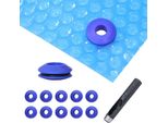 10 Pezzi Di Occhielli Blu Per Teloni Da Piscina + Punzoni Per Occhielli In Plastica Per Teloni Di Copertura