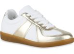 Van Hill Sneaker Donna Basse Comode Scarpe Stringate 841170, Colore: Oro, Taglia: 36